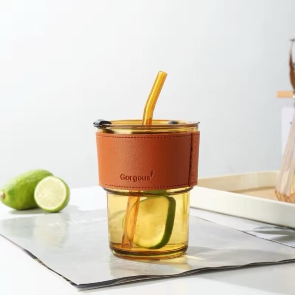 Glass Coffee Cup With Stanley Straw - Image 3