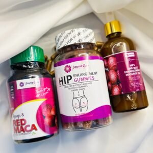 Red maca + Hip gummies + 100ML massage oil combo